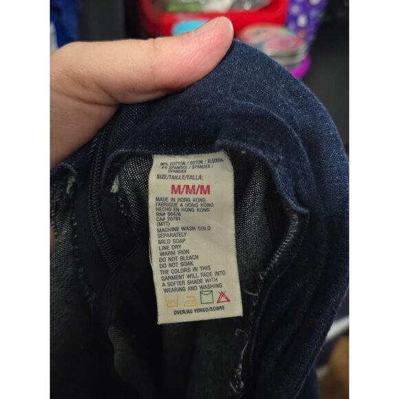 Tommy Jeans Womens Denim Color Block Strapless Dress Medium 90s 2000s Y2K Club - Picture 5 of 9